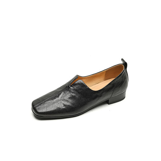 春秋纯色简约，森系低跟浅口真皮单鞋YCJX-H-2621 商品图13