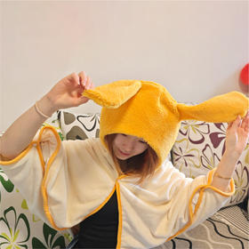 秋冬系列袋鼠耳朵披风毛毯