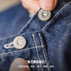 工装优选 美式复古半开襟牛仔衬衫丹宁翻领套头辑明线口袋外套男秋 商品缩略图3
