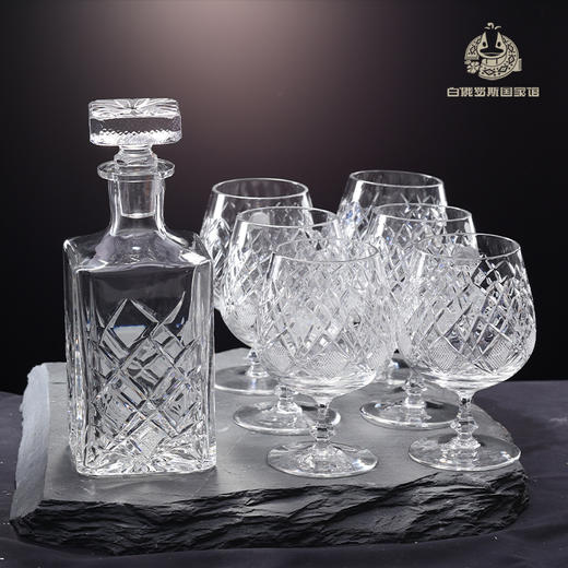 白俄罗斯水晶杯 红酒杯套装 醒酒器+6个杯子 商品图1