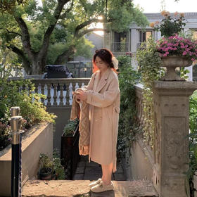 金蘑菇菇【封面大衣】2023新品羊毛&羊驼加厚外套中长款