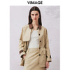 VIMAGE纬漫纪春季新款修身显瘦洋气抽绳撞色外套女V2104702 商品缩略图2