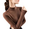 ALBB-半高领针织打底衫女2023年新款女装纯色加厚加绒毛衣保暖内搭上衣 商品缩略图4