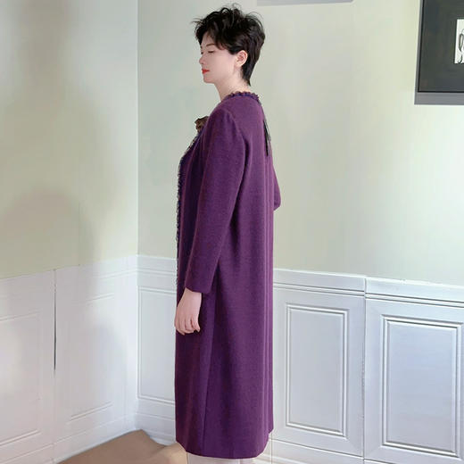 圣三利女装新秋季中长款毛呢大衣，外套开衫SL2032142 商品图1