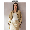 VIMAGE纬漫纪春季新款修身显瘦洋气抽绳撞色外套女V2104702 商品缩略图3