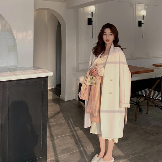 金蘑菇菇【封面大衣】2023新品羊毛&羊驼加厚外套中长款 商品图2