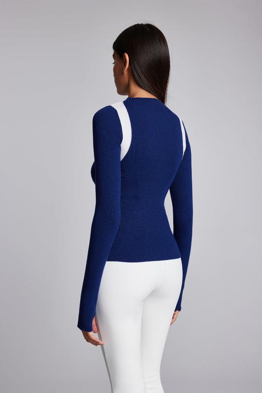 Cordova - Pista  - Marine - 女装 - 羊毛衫 - 深蓝色 商品图3