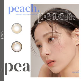 水光棕/奶茶灰 日抛型 PEACHLENS隐形眼镜