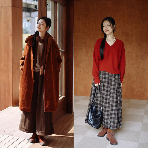 绽放795朵/彩虹羊绒衫2023冬季新款100%羊绒轻盈保暖V领套头毛衣 商品图1