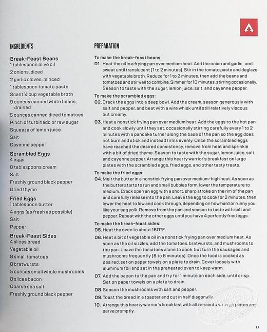 【中商原版】Apex英雄 官方食谱 Apex Legends The Official Cookbook 英文原版 Jordan Alsaqa 宇宙游戏食谱 商品图5