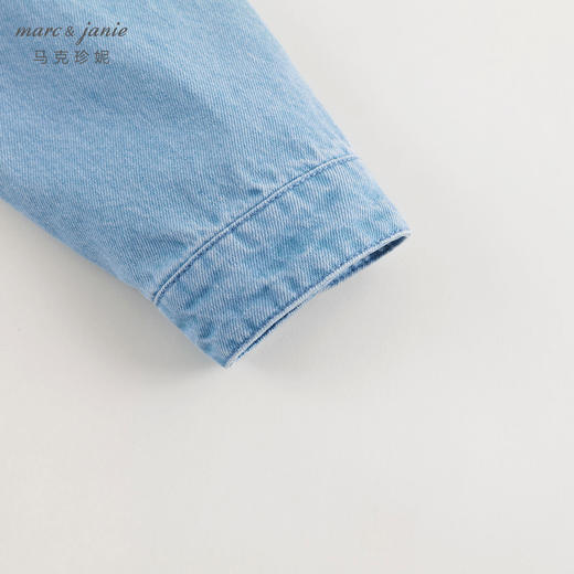 马克珍妮男童趣味小熊涂鸦牛仔衬衫儿童纯棉外套春装新款240029 商品图4