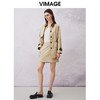 VIMAGE纬漫纪春季新款修身显瘦洋气抽绳撞色外套女V2104702 商品缩略图1