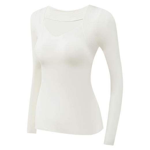 秋冬【复古领可外穿打底衫】带胸垫 免穿内衣 长袖百搭 保暖内衣女 商品图6