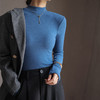 雀说 半高领中领打底衫女内搭加薄绒修身长袖上衣1675 商品缩略图0