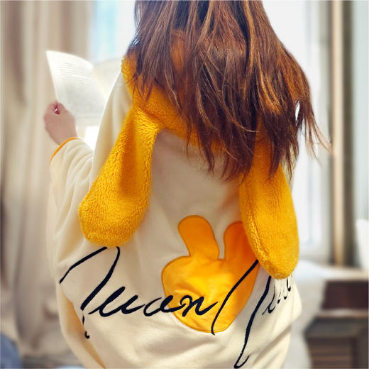 秋冬系列袋鼠耳朵披风毛毯 商品图1