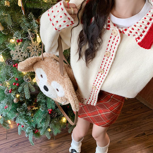 【189元任选2件】最后一波现货！翻领撞色系扣毛衣 商品图2