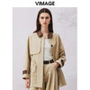 VIMAGE纬漫纪春季新款修身显瘦洋气抽绳撞色外套女V2104702 商品缩略图0