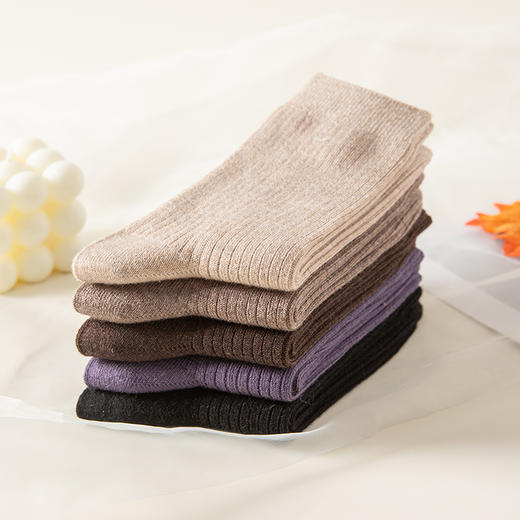 【耐尔】双针丝光羊毛女袜 商品图5