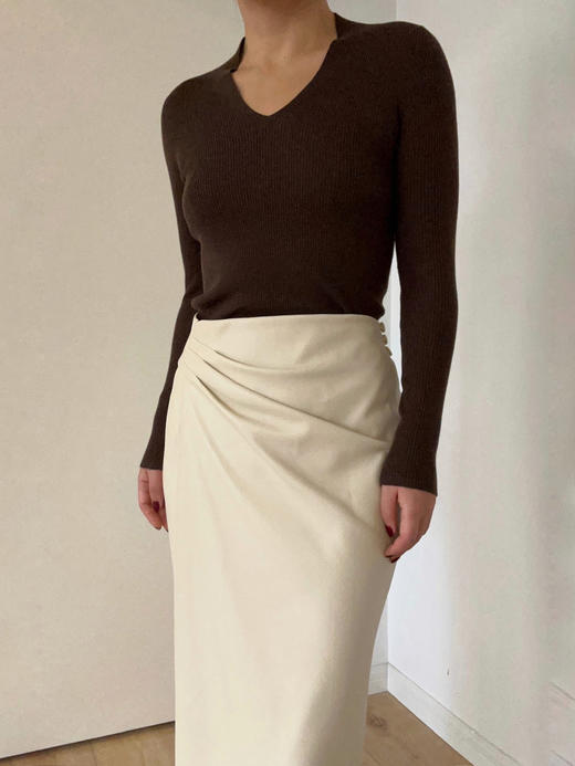 SIJIA | Venus skirt 弹力PU裹身半身裙  [ 酒红AW2478 / 黑AW2348 / 白AW2349 / 棕AW2350 ] 商品图5