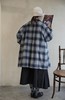 (5折) HARVESTY 羊毛混纺复古格纹外套大衣 商品缩略图5