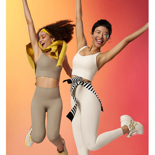 跃牌【轻匀系列】细罗纹瑜伽健身裸感九分裤90083 商品图3