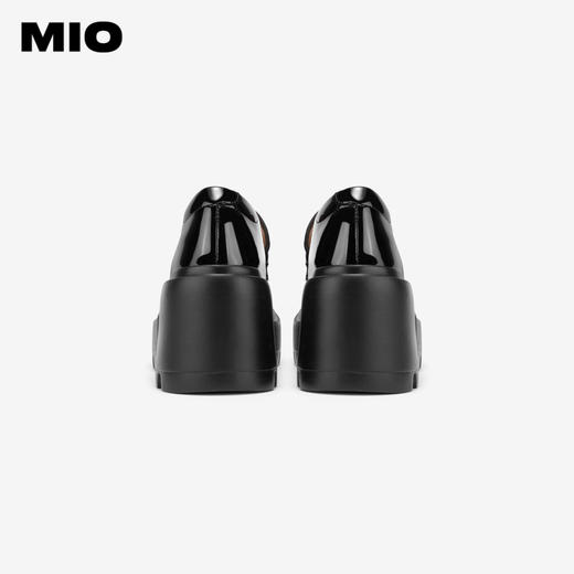 MIO米奥春季圆头超高跟学院乐福鞋时尚闪钻饰扣单鞋女M241558758 商品图4