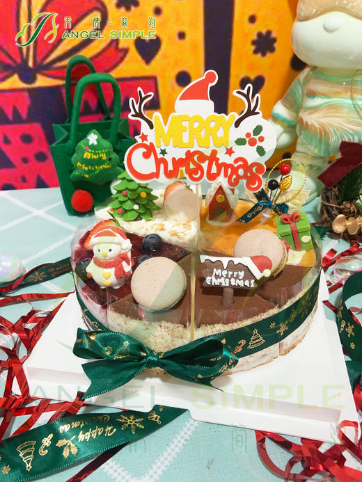 圣诞巧克力马卡龙芝士切件（10件，插件可食用） 商品图0