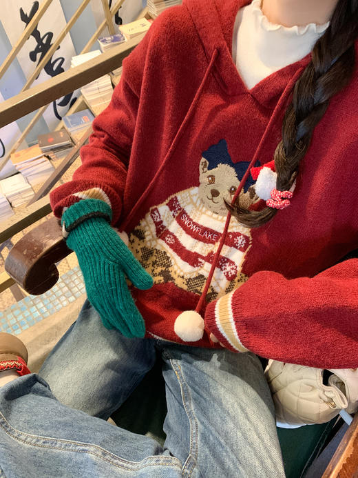 <曾小咸推荐>2.4现货秒杀 ！微信超特价！连帽小熊毛衣 日常169.99 立减70 秒杀99.99！！ 商品图3