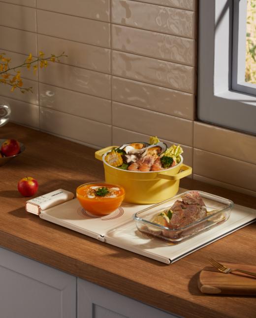 花花品质生活团温暖居家好物分享——德国蓝&宝可拆卸组合式暖菜板！多功能热饭菜保暖板/温奶/温茶/温汤/烤水果干等多功能使用，可拆卸折叠便于收纳，快速升温/定时保温，满足1人/2人/多人聚餐使用 商品图7