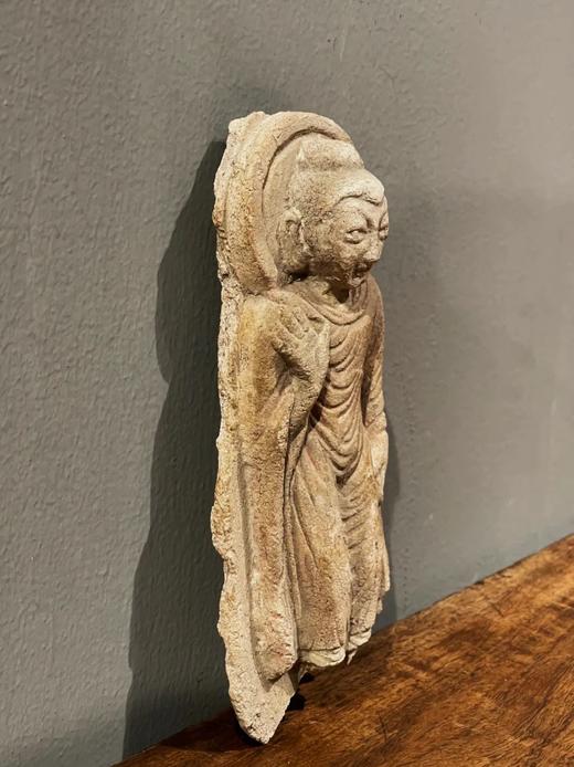 灰陶释迦牟尼立像残件，顺丰包邮 商品图1