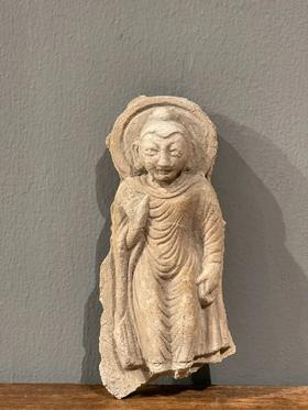 灰陶释迦牟尼立像残件，顺丰包邮