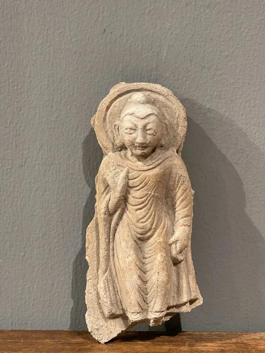 灰陶释迦牟尼立像残件，顺丰包邮 商品图0