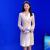IWY/设计感主持人连衣裙女修身西装裙礼服气质面试褶皱下摆Q13327 商品缩略图1