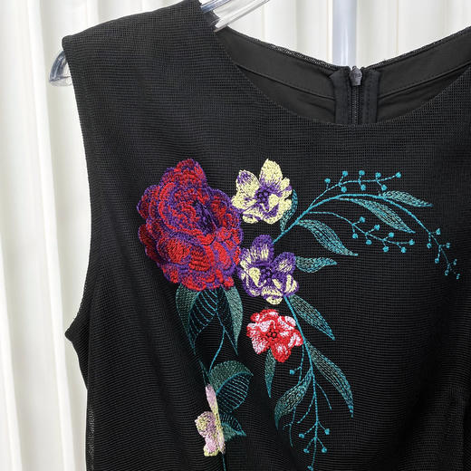 9c 千年情话—梁祝绣花无袖连衣裙黄白游色LZ3S19 商品图6