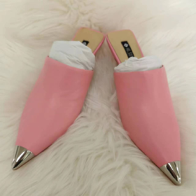 QX23002#尖头矮高跟鞋