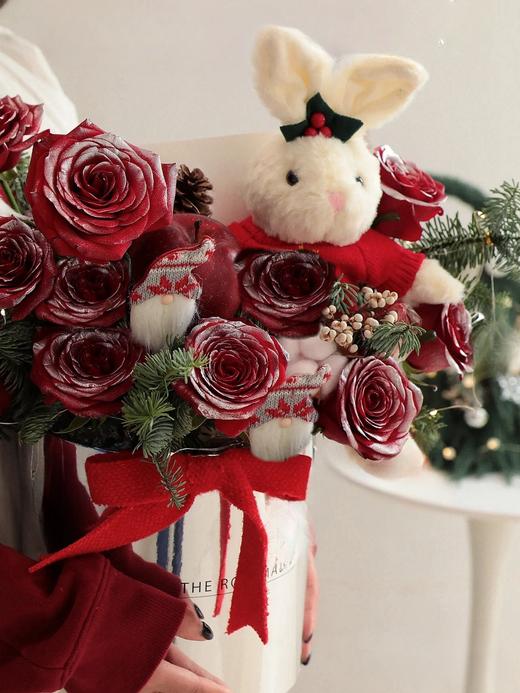 圣诞款玫瑰棉花松球圣诞树抱抱桶二选一 商品图7