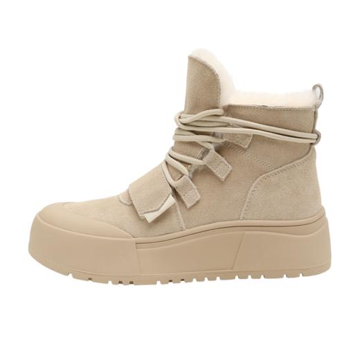 品质好货 | Safiya/索菲娅2023新款加绒绑带靴口羊毛雪地靴 SF3411A722 商品图9