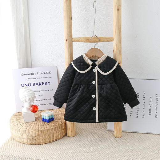 2023新款女宝宝秋冬季加厚小香风外套韩版潮流洋气公主外出棉服 商品图3