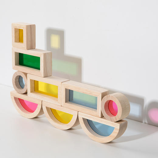 【玩构建 练思维 多维色彩启蒙】儿童蒙氏教具 亚克力积木 创造不一样的彩色世界 想象力/构建力/创造力都能玩出来 商品图3