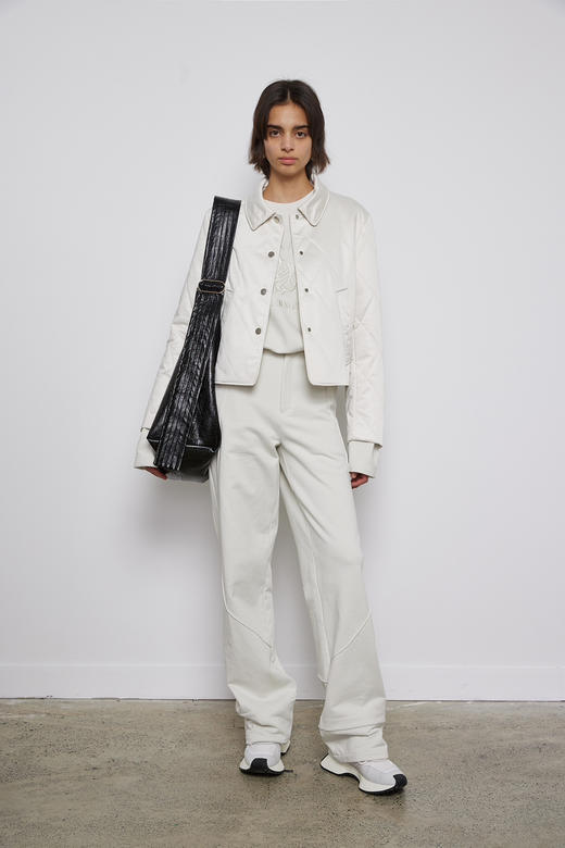 翻领菱形格棉服 商品图1