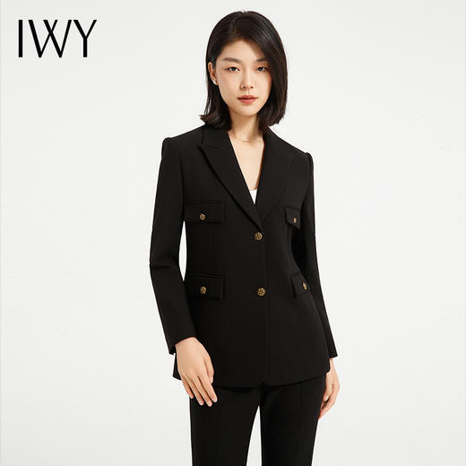 IWY/黑色西装套装气质干练总裁上班正装商务职业工作服C13319+P33319 商品图3