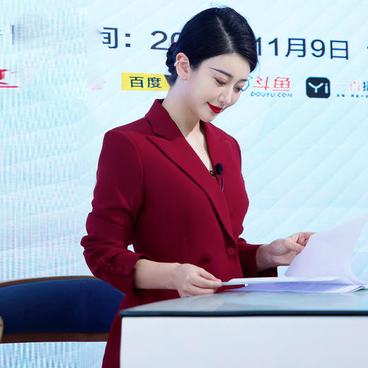 IWY/酒红色西服西装套装女高级感年会主持人正装上镜职业装艺考CP11358 商品图2