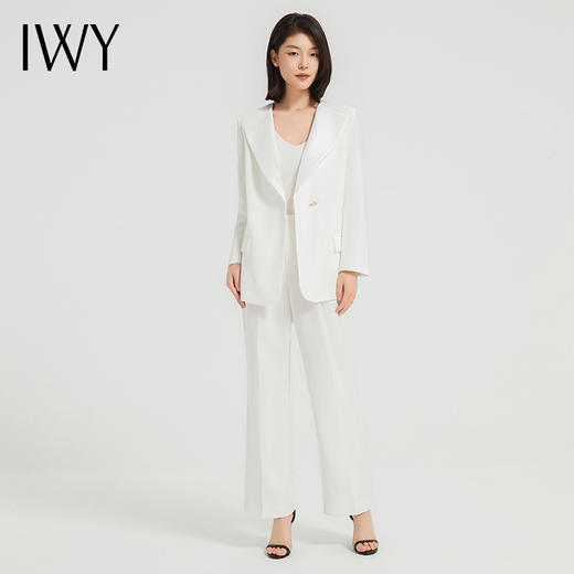IWY/高端职业西装套装女气质干练韩版白色西服正装美容院工作服C13518+P33518 商品图5