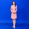 IWY/粉色演讲比赛服装女商务西装裙高级设计感主持人正装连衣裙Q13103-P 商品缩略图1