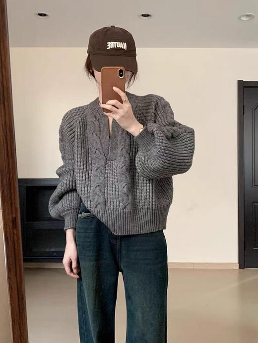 大灯笼麻花加厚毛衣 商品图2