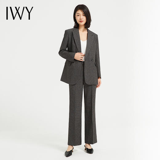 IWY/灰色休闲职业西装套装女气质秋冬工作服酒店经理高端商务西服正装C13517+P33517 商品图1