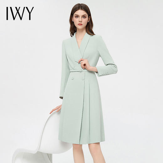 IWY/气质上镜显白连衣裙女正式场合职业裙高端通勤装珠宝店西装工作服Q13334 商品图2