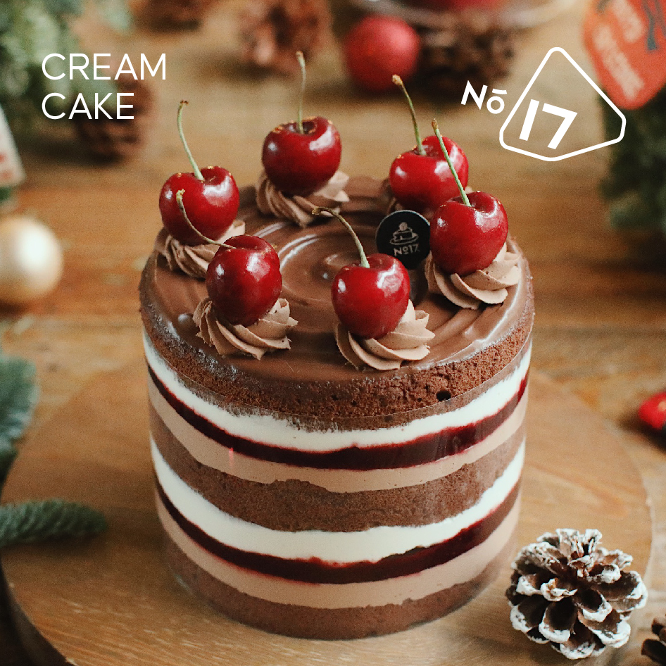 车厘子双重巧克力裸蛋糕