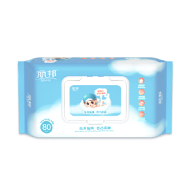 丽邦新生儿珍珠纹80片湿巾8012