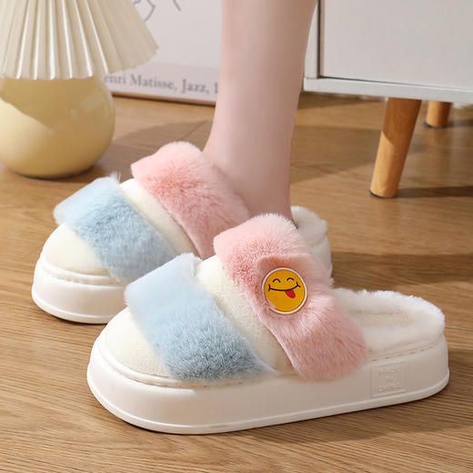 秋冬【室内外情侣棉拖鞋女】保暖防滑 毛绒托鞋 卡通厚底 月子棉鞋 商品图1